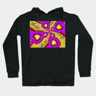 Floating Fractal Hearts Hoodie